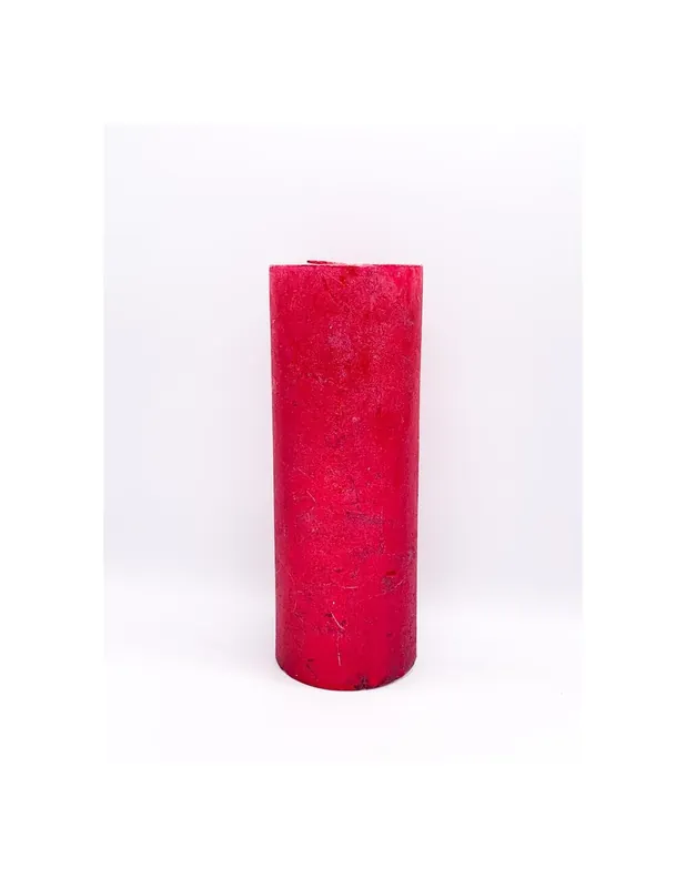 Candela Natalizia Rossa Metallizzata Moccolo 18cm