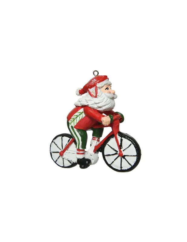 Addobbo Albero Di Natale Babbo Natale In Bicicletta