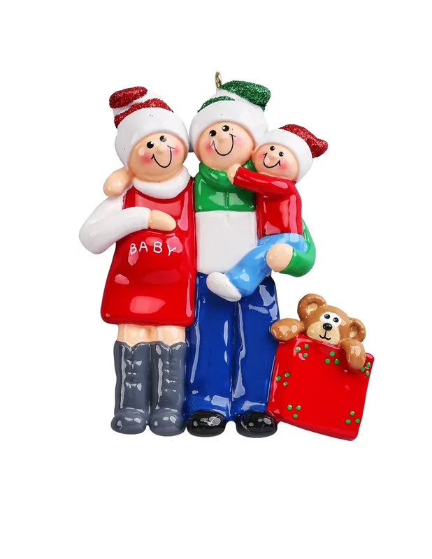 Addobbo Albero Di Natale Coppia Incinta Con Figlio Personalizzabile