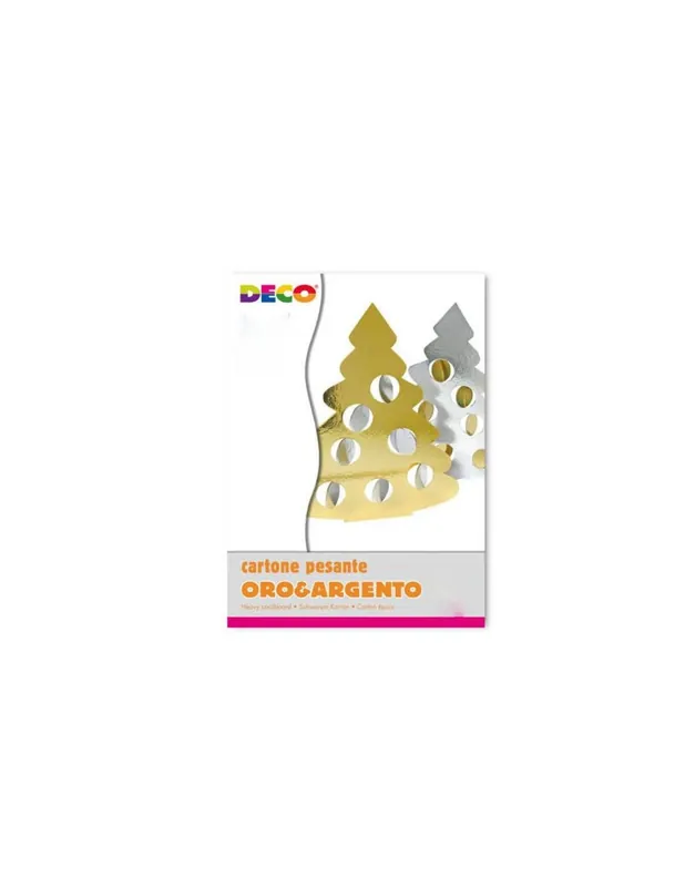 Cartoncino Pesante Oro E Argento Assortito 23x33cm