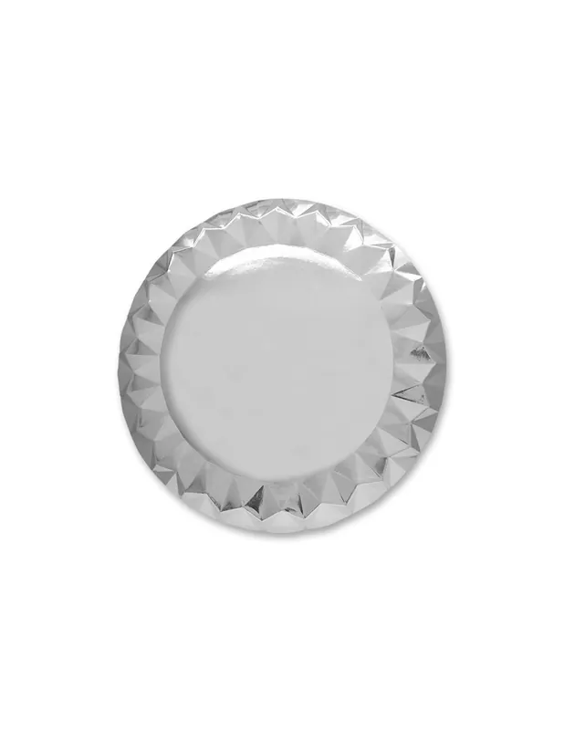 Sottopiatti Di Carta Diamantati Argento 32cm 5pz