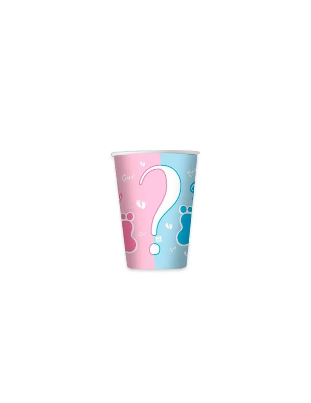 Bicchieri di Carta Gender Reveal 200cc 8pz.