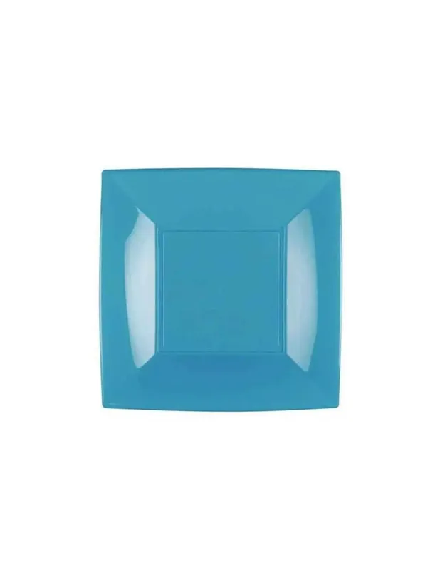 Piatto Da Dessert Nice PP Turchese 18cmx18cm 25pz.