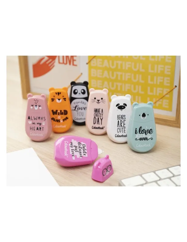 Colourbook Correttore A Nastro Kawaii 8m Assortiti