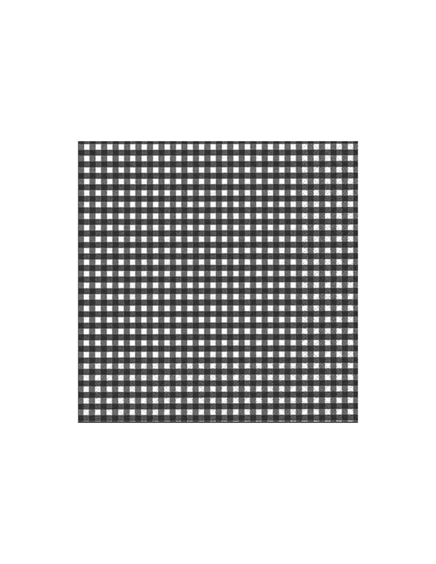 Tovaglioli Quadri Bianco e Nero 33cm 20pz