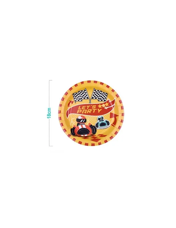 Piatti Auto Da Corsa Let‘S Party 18cm 6pz
