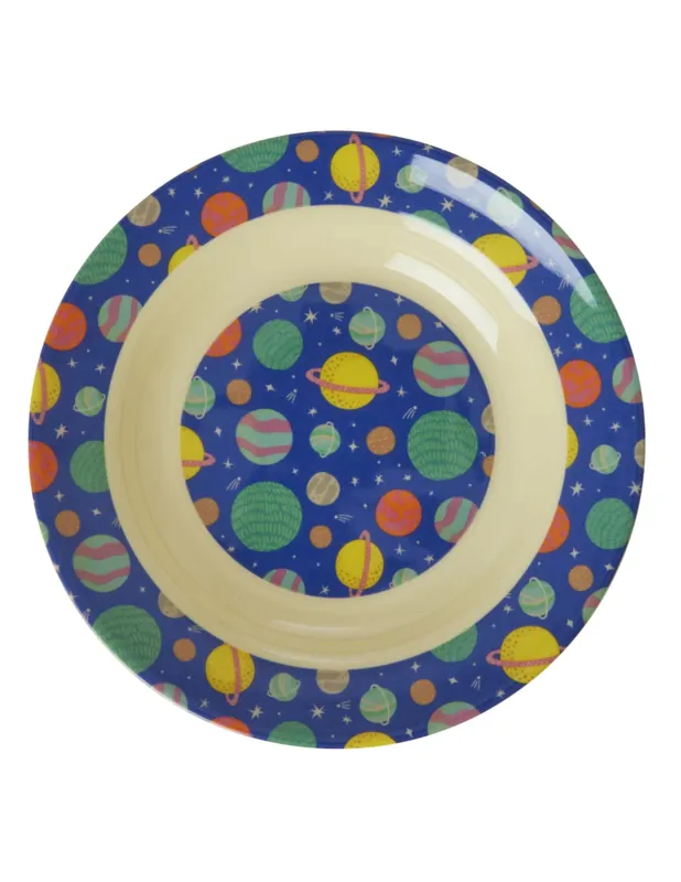 Rice Piatto Fondo Per Bambini Melamina Galassia 20cm