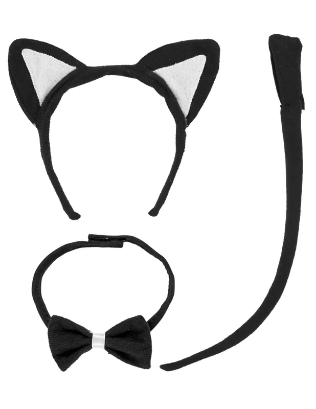 Costume Di Carnevale Set Gattina Nero