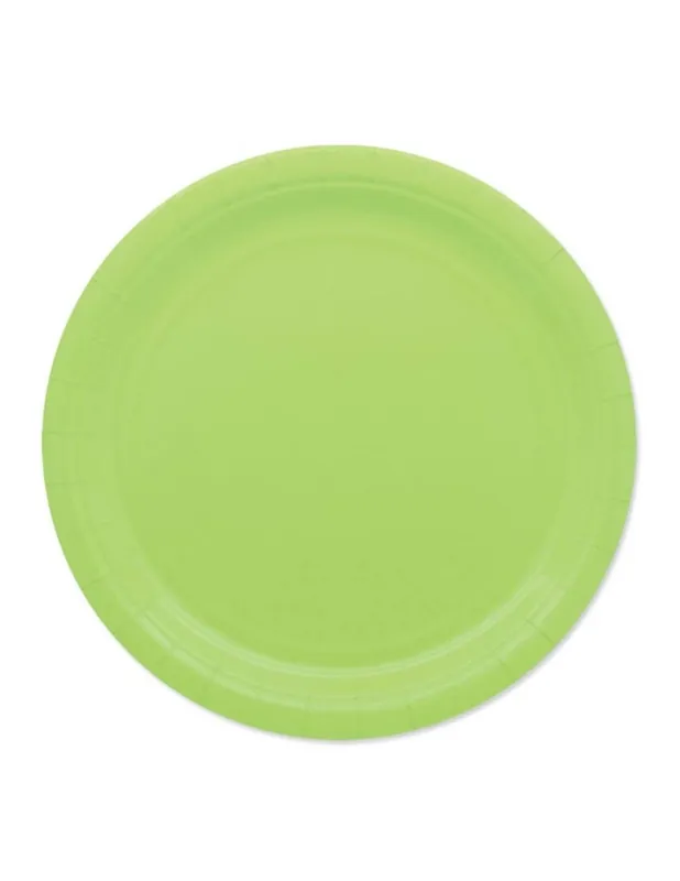 Piatti Piani Di Carta Ecolor 24cm 25pz