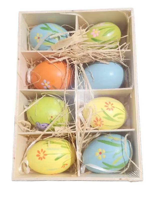Uovo Di Pasqua Decorativo Con Fiorellini 6cm 1pz
