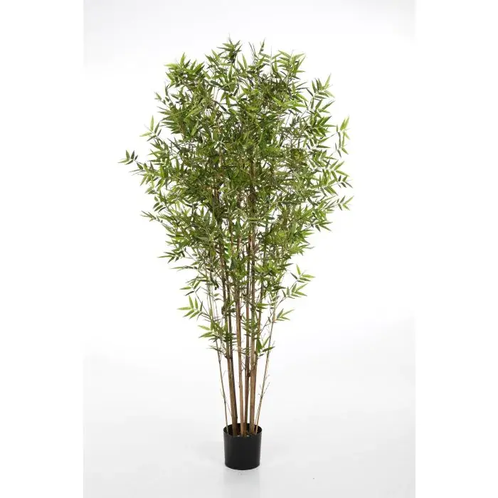 Albero di bambù artificiale KANAYO, tronchi veri, verde, 180cm