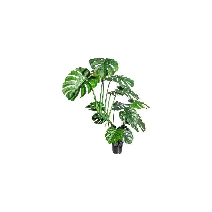 Filodendro Monstera Deliciosa YANGT artificiale, radici aeree, 120 cm