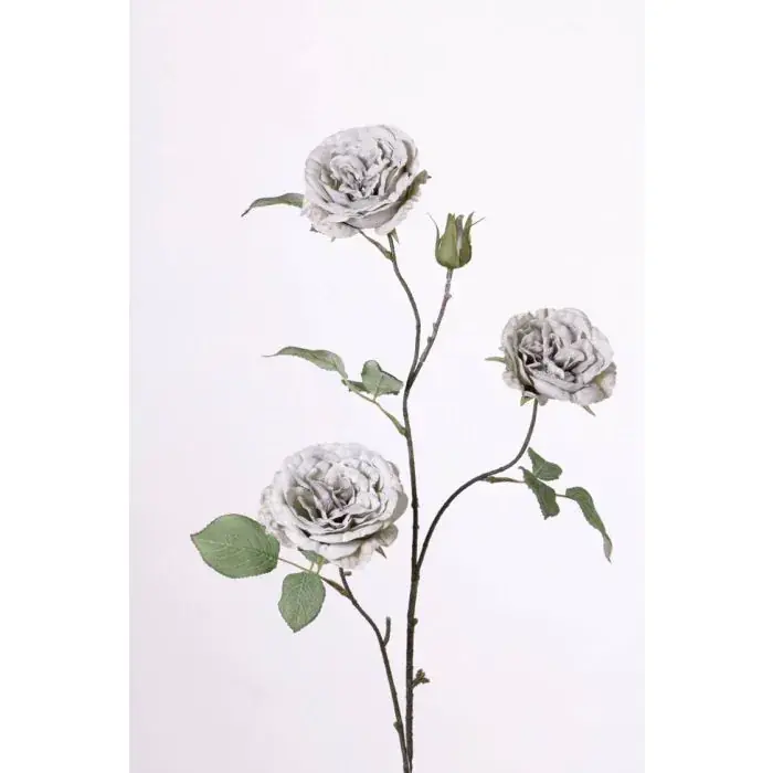 Ramo di rose artificiale GITTI, verde chiaro-grigio, 80cm, Ø10cm