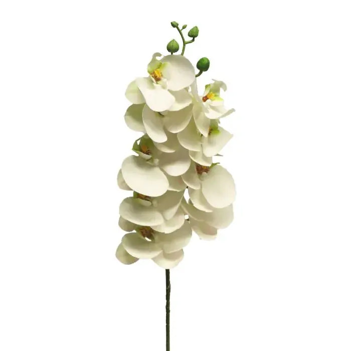 Ramo artificiale di orchidea Phalaenopsis SONGYA, bianco, 75 cm