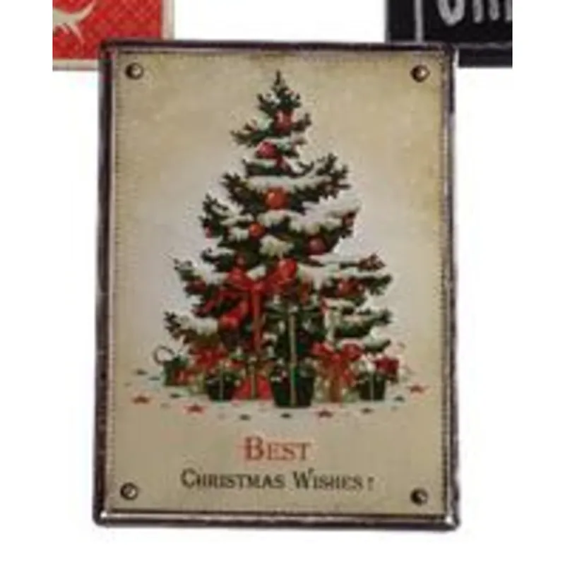 QUADRO IN METALLO -BEST CHRISTMAS WISHES-