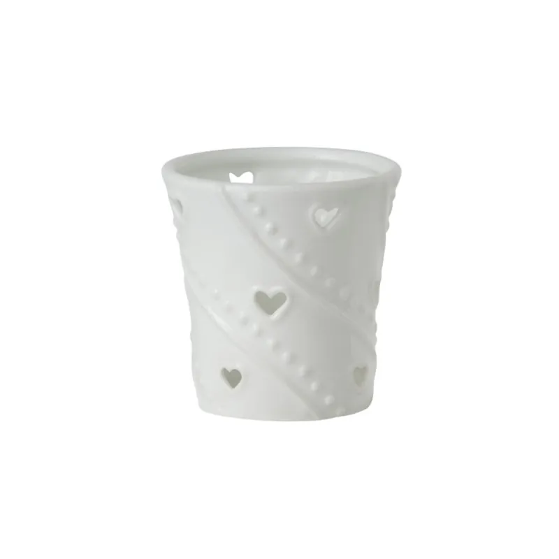PORTANDELA VOTIVA WHITE HEARTS