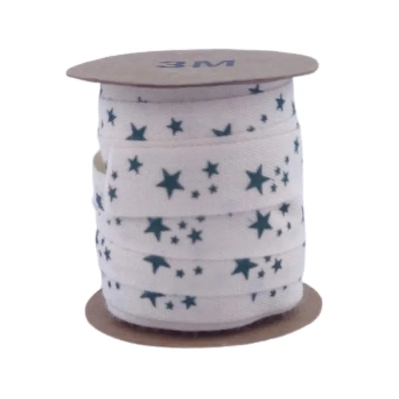NASTRO CREMA STELLINE VERDI 1x300 CM