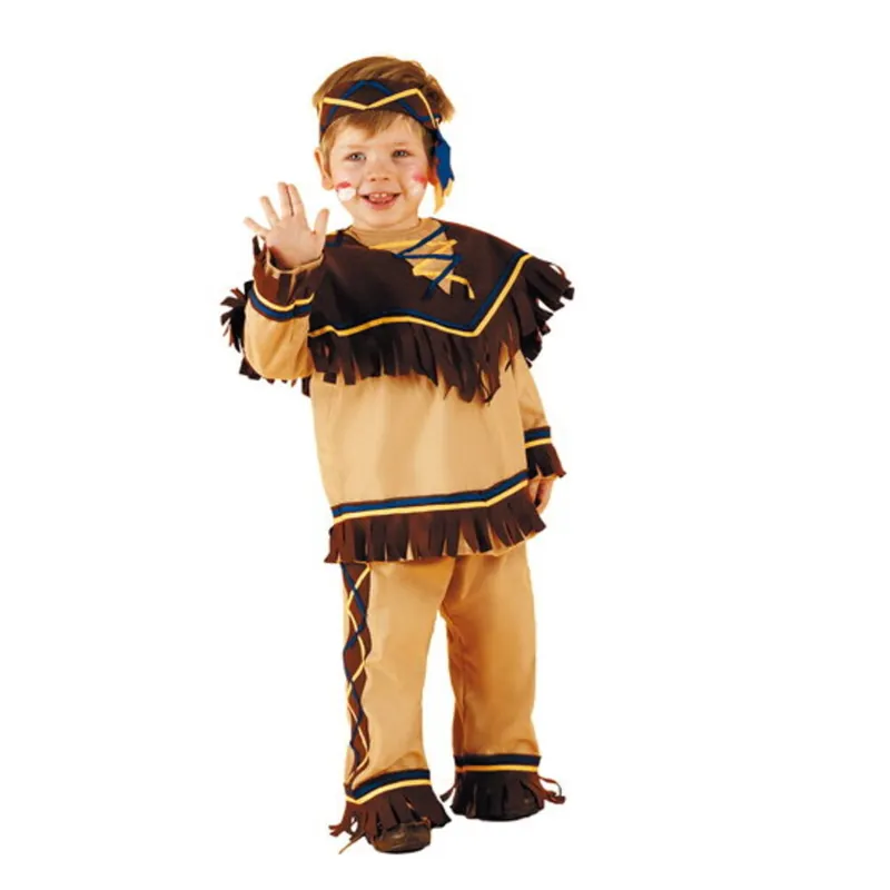 COSTUME WESTERN PICCOLO SIOUX PER BAMBINI 12-24 MESI