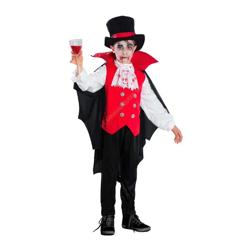 COSTUME HALLOWEEN CONTE BLOOD BAMBINO 9-10 ANNI