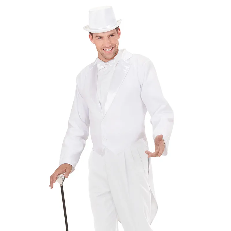 FRAC ELEGANTE BIANCO CON COLLETTO IN RASO WIDMANN