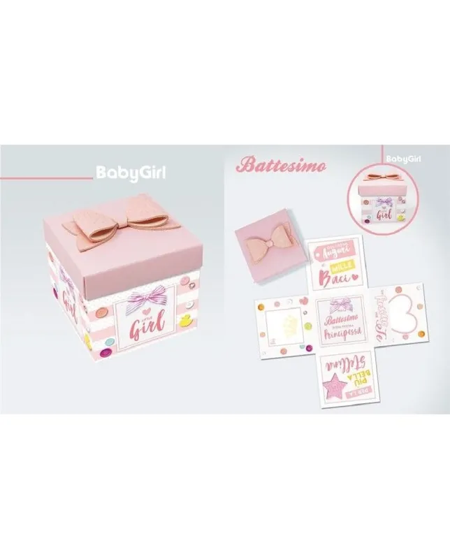 Scatola Skatush Baby Girl per Battesimo