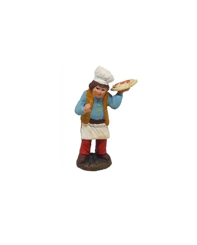 Pastore statuina Pizzaiolo 7cm di terracotta per presepe