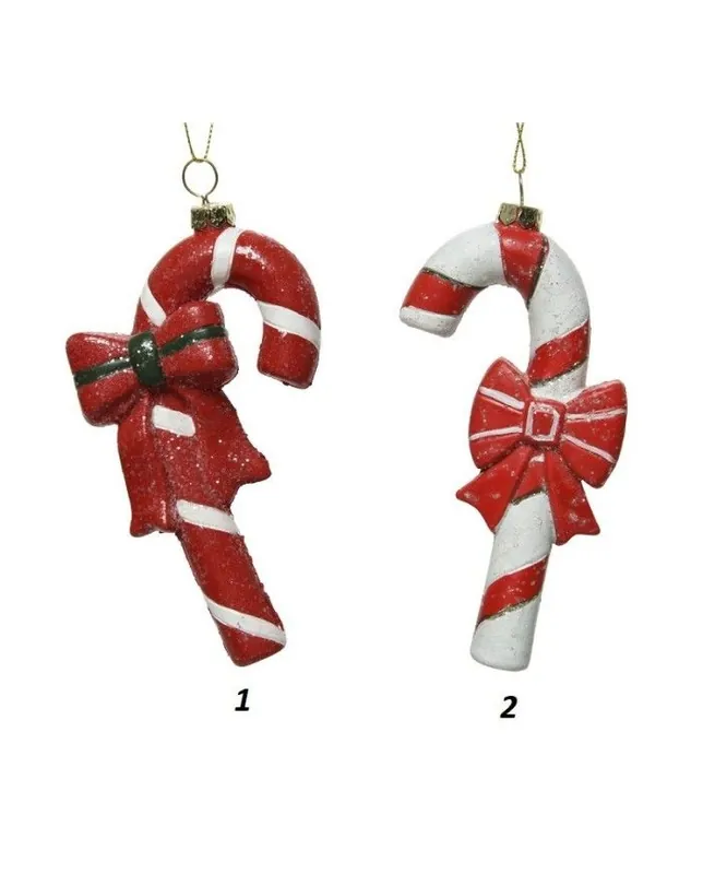 Pendente Candy Cane con gancio per albero di natale 1Pz