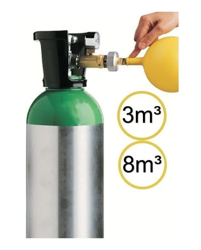 Noleggio Bombola professionale di gas elio da 3 e 8 mc per palloncini