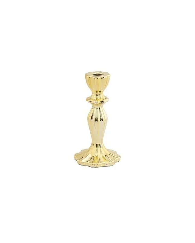 1 Candelabro in vetro color oro cm 8x15.3