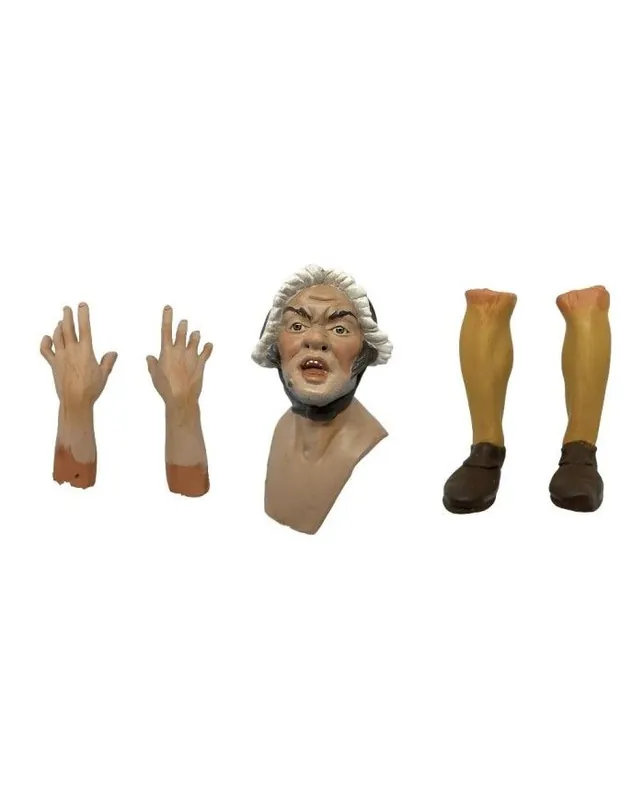 Kit testa mani e piedi Uomo con copricapo cm 35 con occhi di vetro