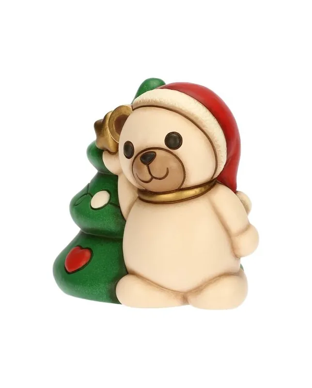 THUN Teddy con albero di Natale in ceramica, medio