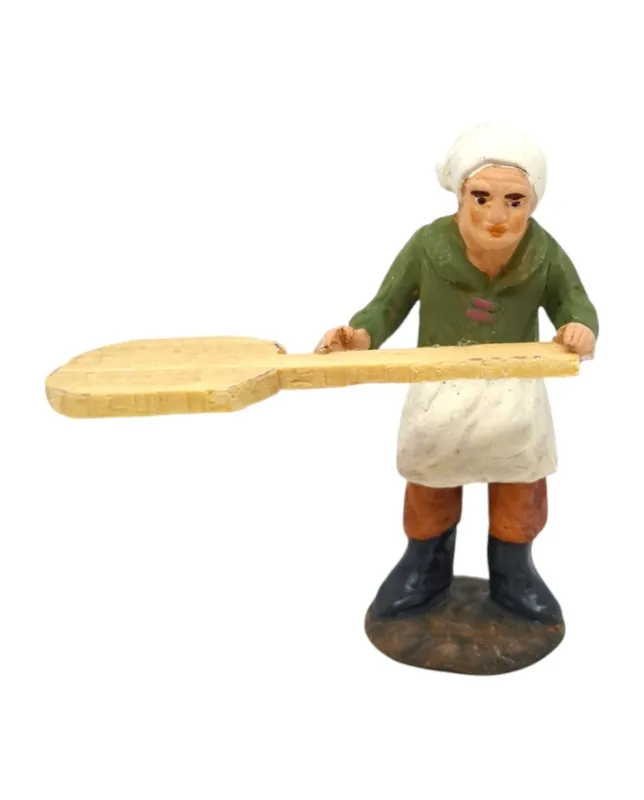 Pastore statuina Pizzaiolo 7cm di terracotta per presepe
