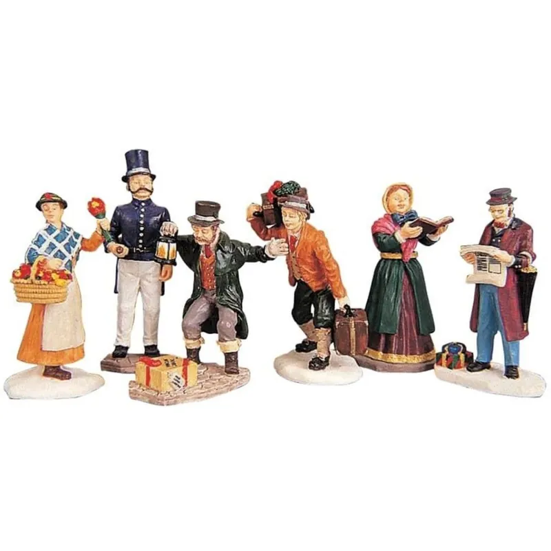 Townsfolk Figurines Set of 6 - Lemax 92355