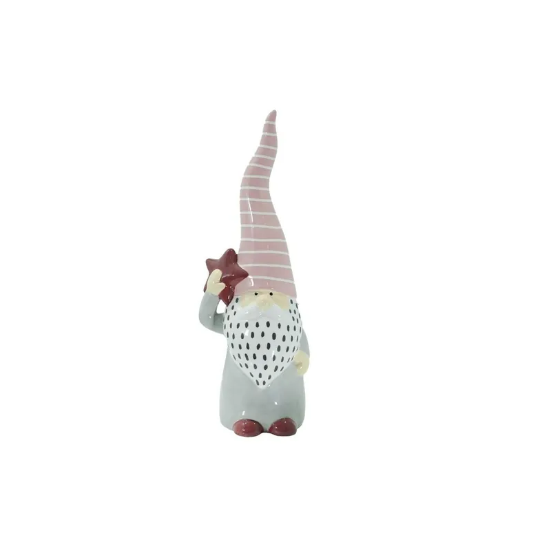 Babbo Natale con Cappello Lungo in Ceramica H.27,5 cm