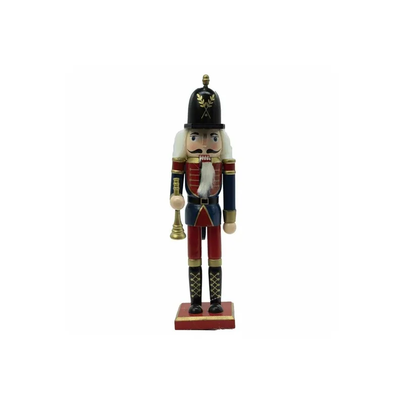 Schiaccianoci Natalizio in Uniforme con Tromba H.30 cm