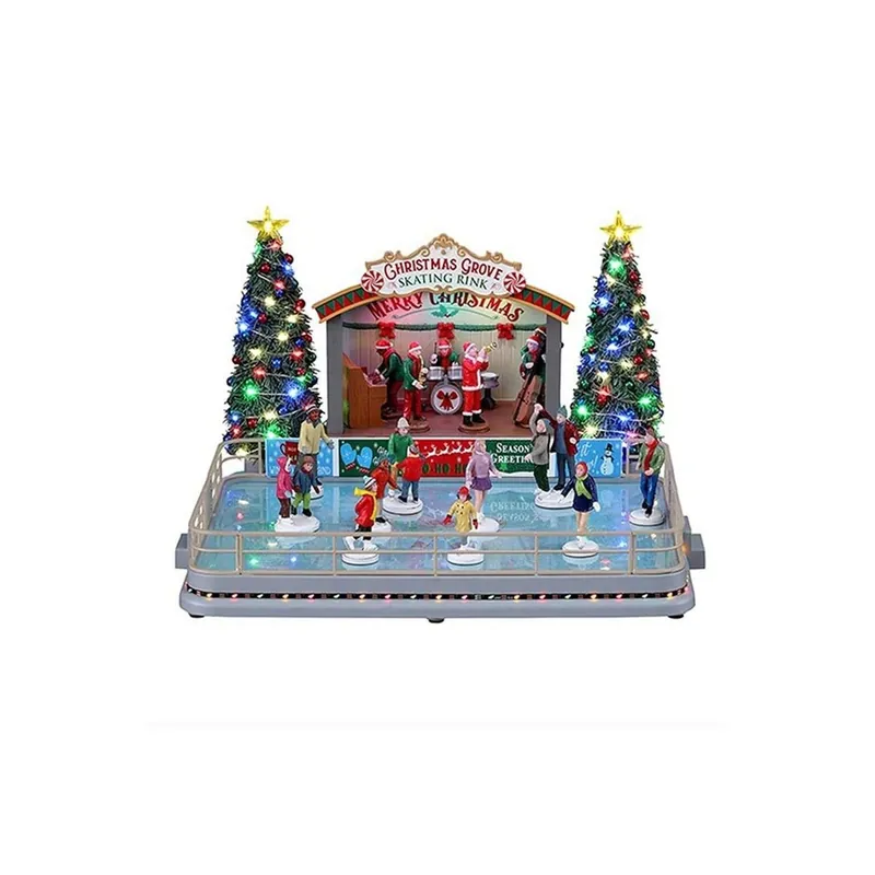 Christmas Grove Skating Rink con Alimentatore 4.5V - Lemax 14870
