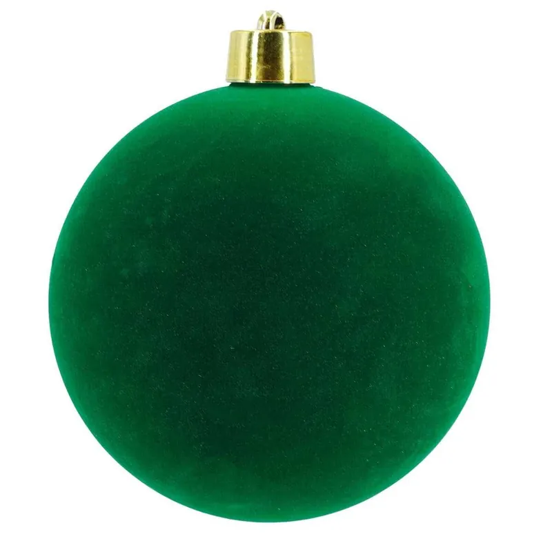 Palla di Natale in Plastica e Velluto D.25 cm Conf. 1 Pz