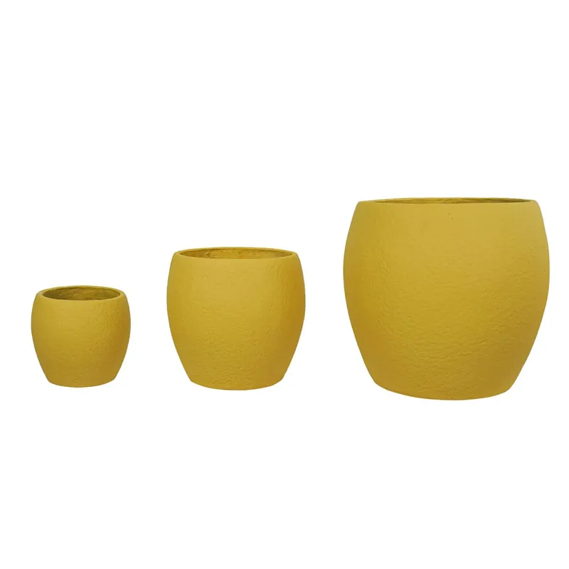 Vaso in Ossido di Magnesio Senape, per Interni ed Esterni
