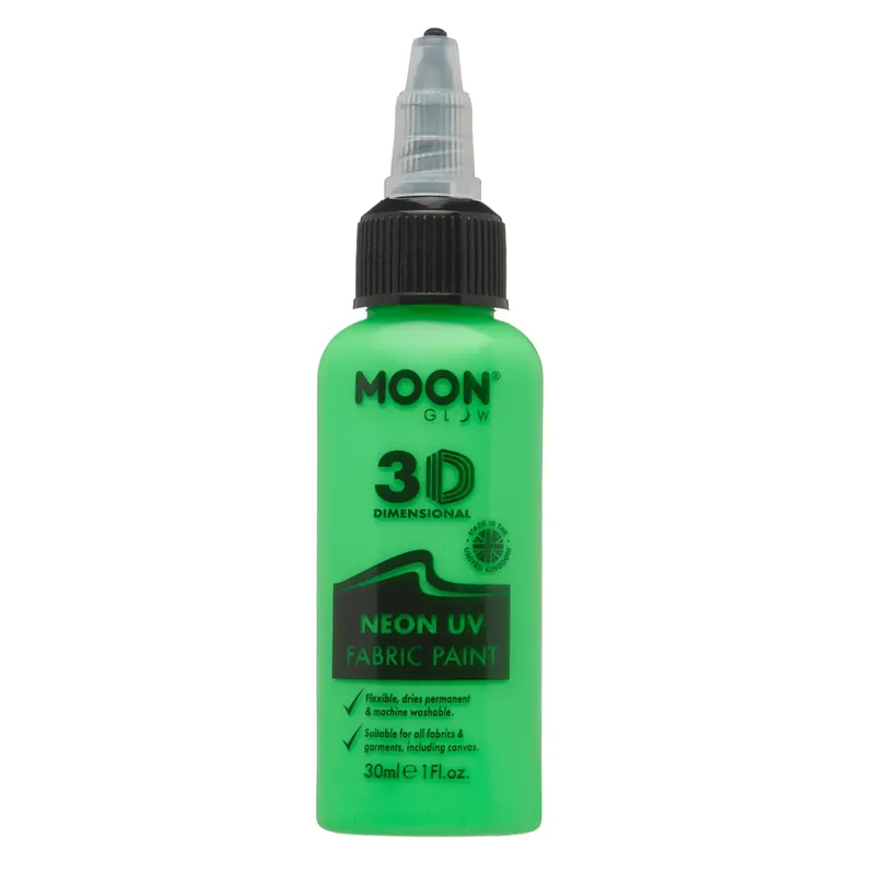 Moon Glow Vernice neon UV per tessuti 30ml Verde intenso 30ml