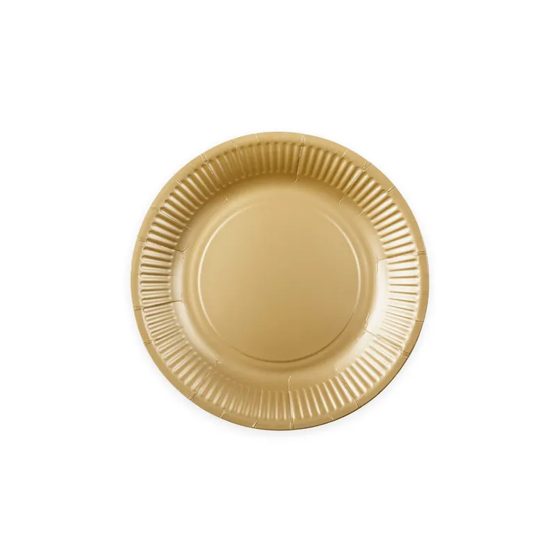 Piatti dorati di carta 18cm 8pz
