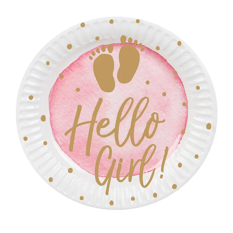 Piatti di carta Hello Girl 23cm 10pz