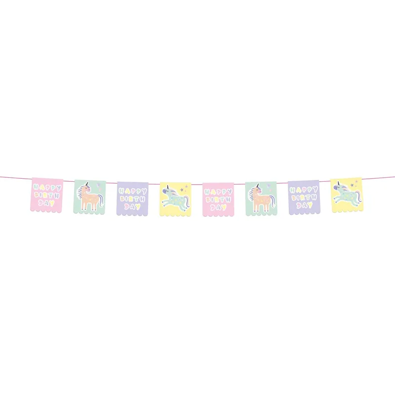 Ghirlande Unicorno Arcobaleno 6m