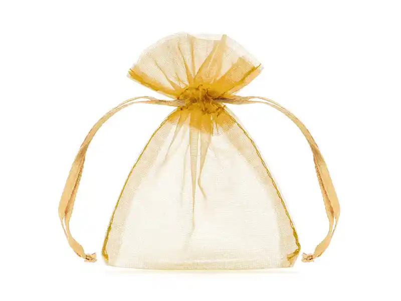 Sacchetti in organza oro 10cm 10pz
